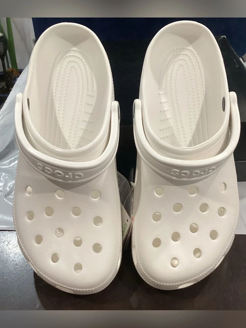 NWT Crocs Classic Clogs White M9/W11 & M10/W12  Original Bag No Box